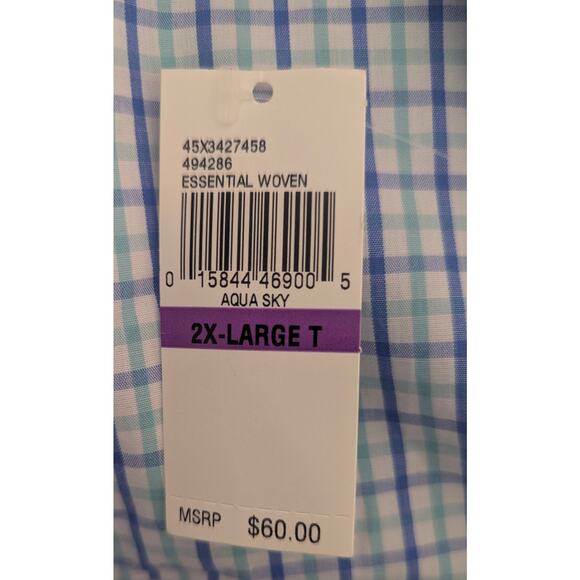 Izod Essential Woven Big & Tall Shirt - Size 2XLT - Cotton - Picture 4 of 6